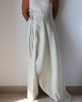 2 in 1 linen skirt and pants made from organic Japanese linen handmade by Nathalia Ojeda | iiwa kashi