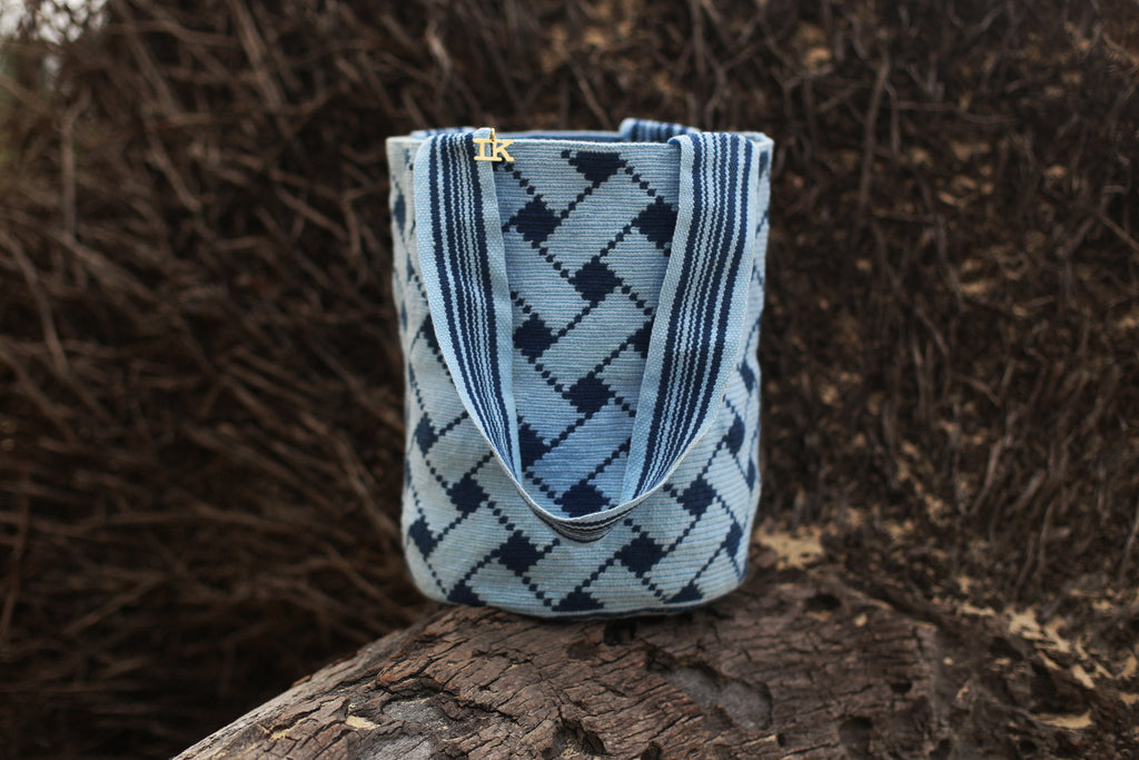 PALANACHI azulada | Blue Wayuu Tote Bag - Curated by Nathalia Ojeda